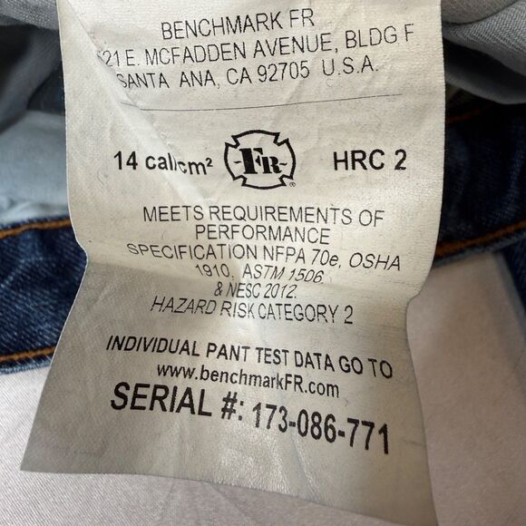 Benchmark FR Women's 6 Blue Flame Resistant Workwear Denim USA Made **Disclaimer - Picture 5 of 15